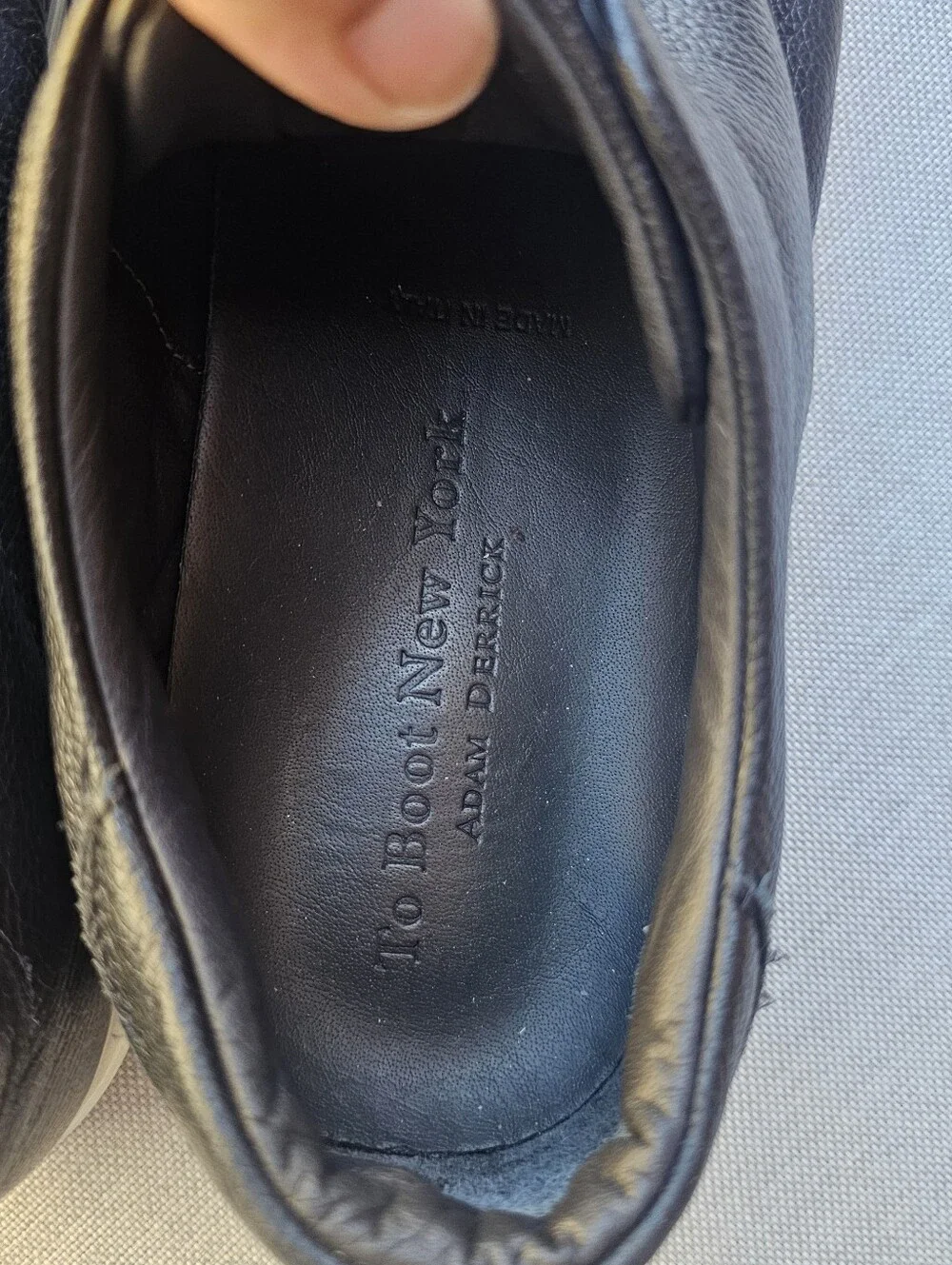 To Boot New York Adam Derrick Men’s 9.5 Black Leather Low Top Sneakers Italy
